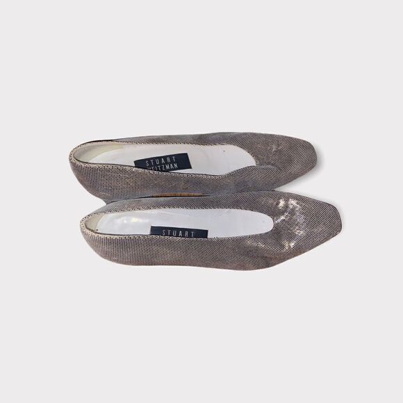 Stuart Weitzman Gold & Black Shoes Size 7.5 B - Picture 4 of 5